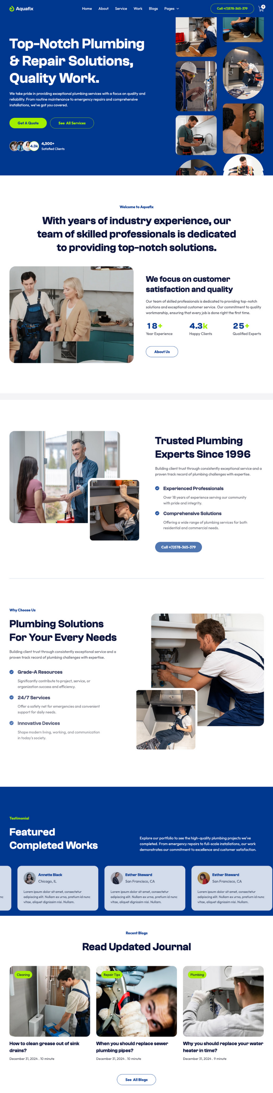 Plumber Website Design for Melbourne Businesses