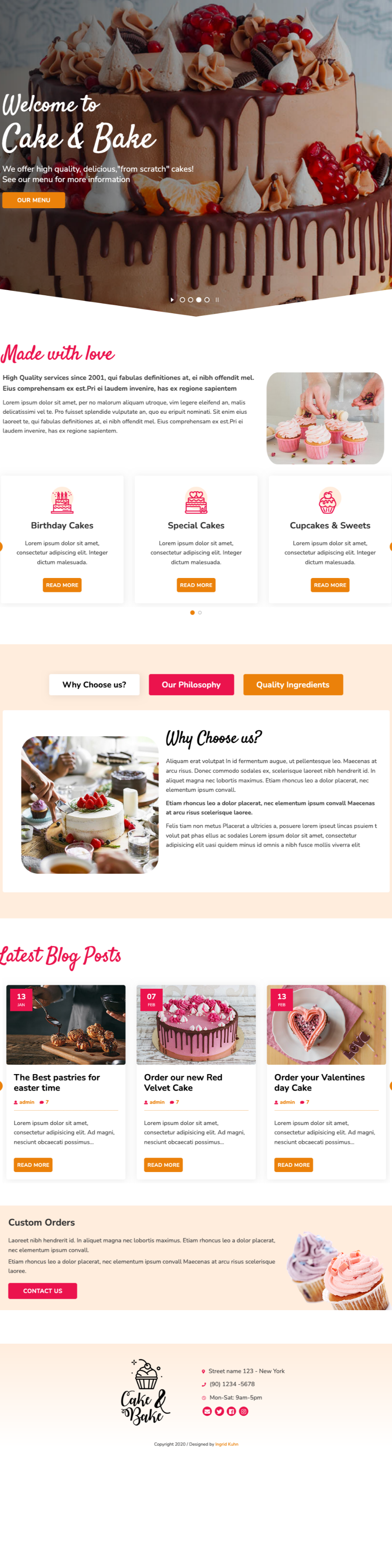 Bakery Website Design for Melbourne Bakers