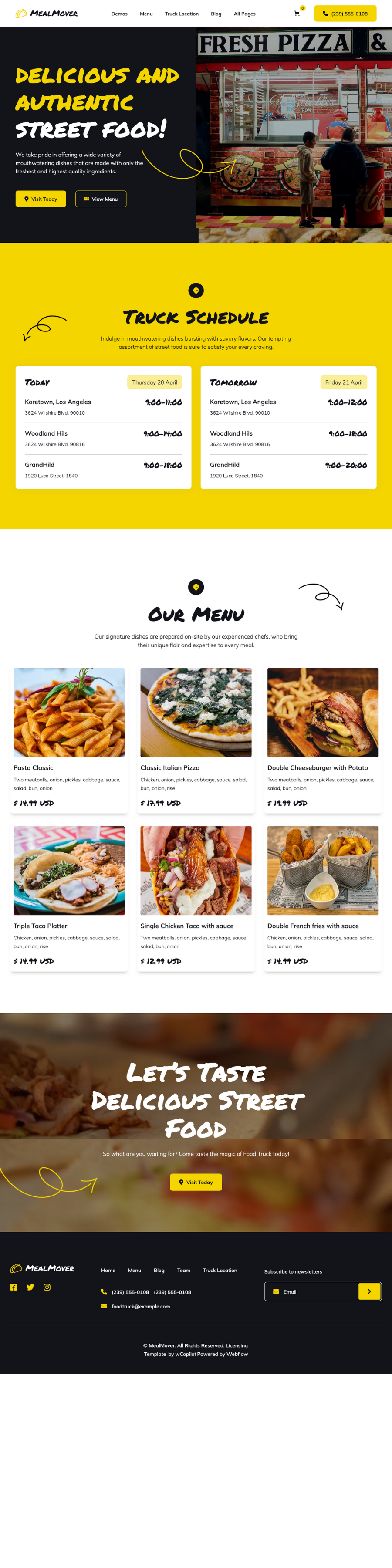 Food Truck Website Design for Melbourne Street Food