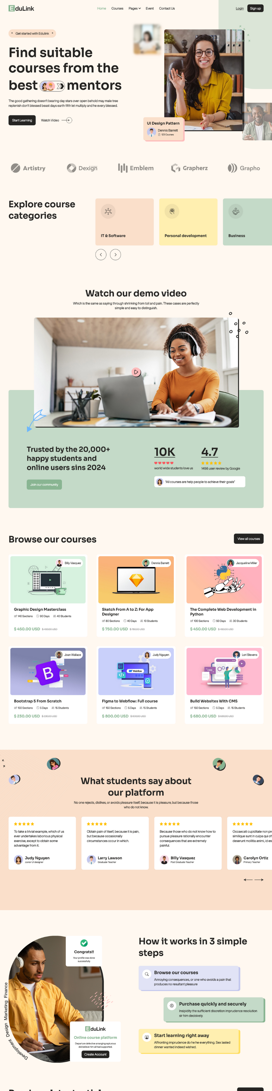 Online Course Website Design for Melbourne Educators