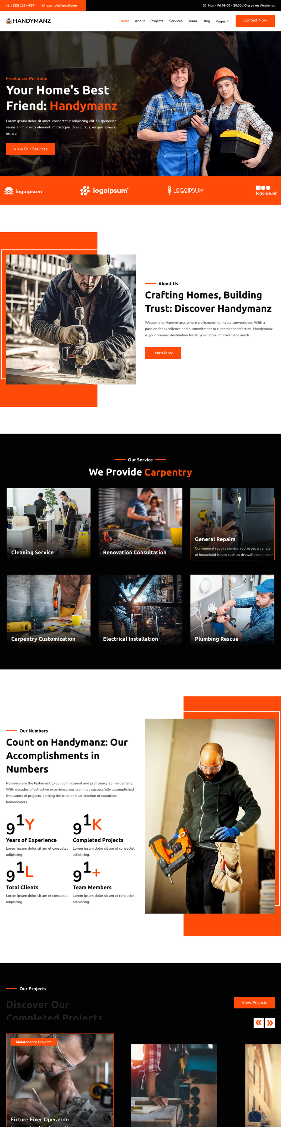 Handyman Website Design for Melbourne Businesses