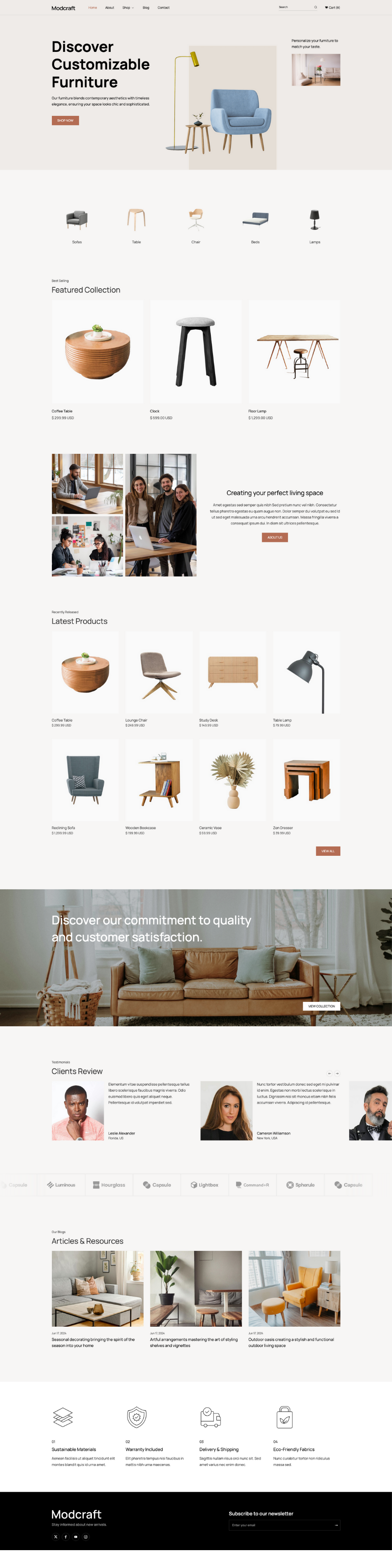 Furniture Shop Website Design for Melbourne Retailers