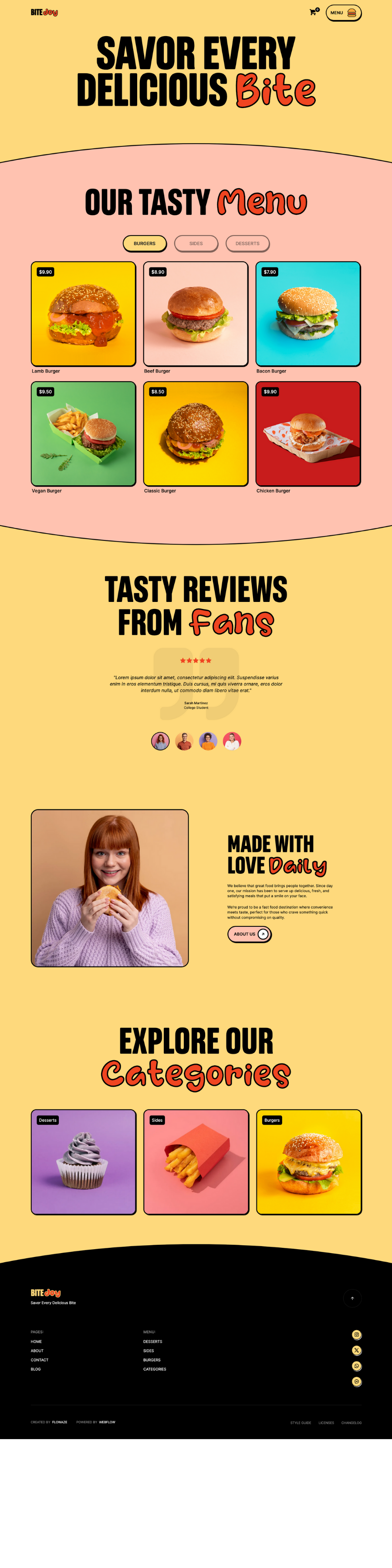 Meal Delivery Website Design for Melbourne Services