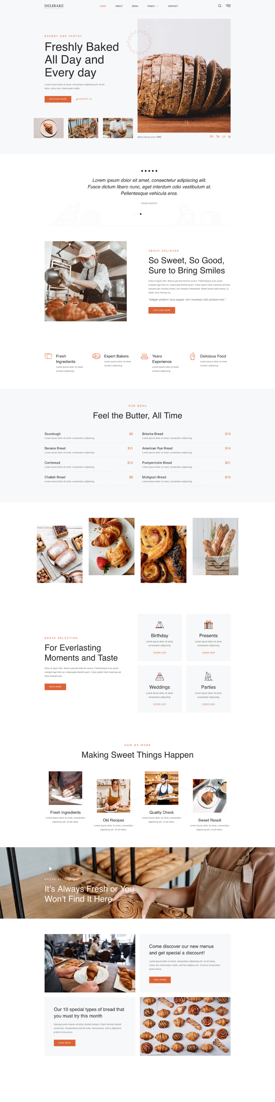 Bakery E-commerce Website Design for Melbourne Bakers