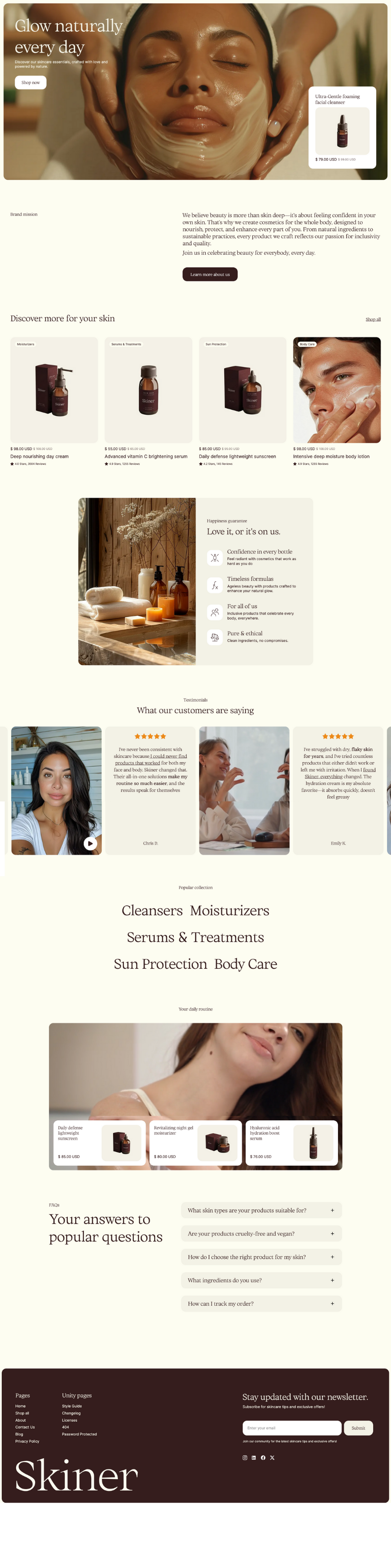 Skincare Website Design for Melbourne Beauty Brands