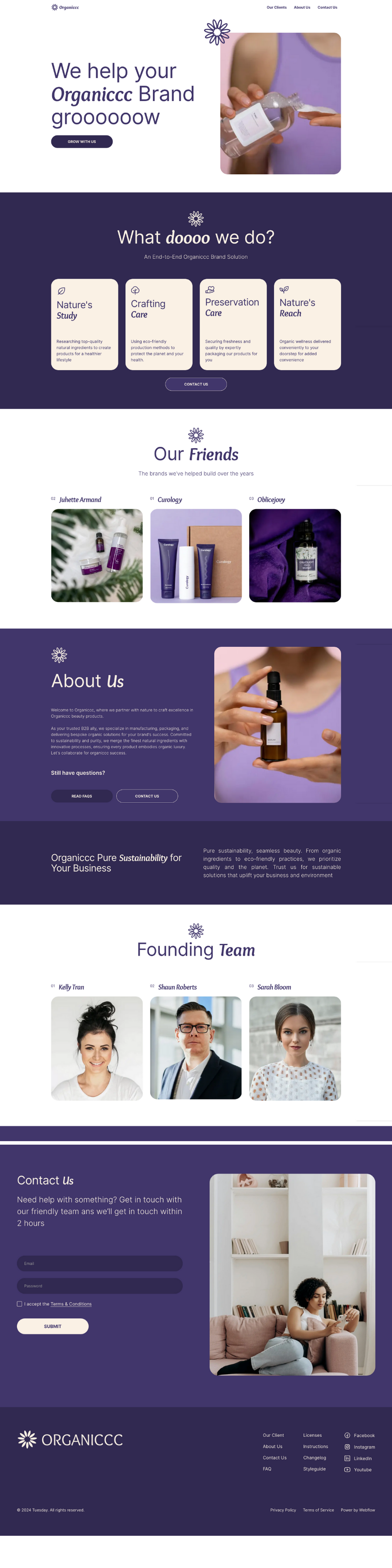 Organic Beauty Website Design for Melbourne Brands